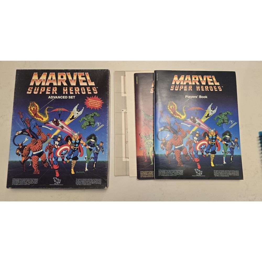 TSR Marvel Super Heroes - Advanced Set 1986 Complete Set Players Book , Judges